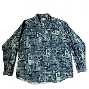 Columbia brook trout button down shirt fish print XXL
